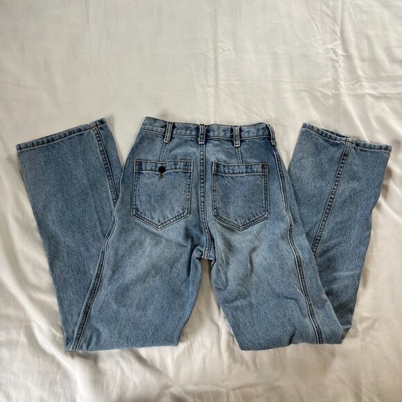 J Galt High Waist Light Wash Wide Leg Cotton Denim Jeans | Size S - Picture 5 of 6